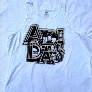 Adidas tank. Great screen print design, oversized